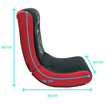 Subsonic Игровое кресло-качалка SA5729-AC1, 80см, 10кг, черный/красный, синтетическая кожа, функция качания (SA5729-AC1)