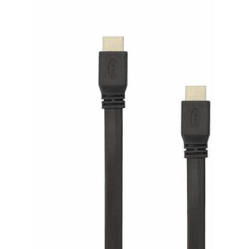 Sbox HDMI kabelis HDMI-FLAT-15B/R, 1,5m, 3840x2160 (4K) 30Hz, 10,2 Gbit/s, 24K apzeltīti spraudņi, Ethernet, ARC, CEC, melns (HDMI-FLAT-15B/R)