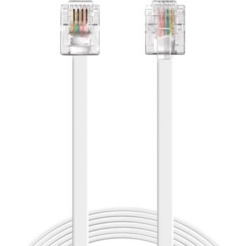 Sandberg Телефонный кабель RJ11-RJ11 500-60, 1,8 м, 6P4C, Мужской разъем, белый (500-60)