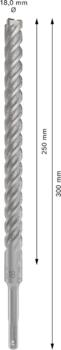 Triecienurbis SDS plus-5X 18x250x300, mm 1 gab., Perforatora urbjiem PRO SDS PLUS-5X TRIECIENURBIS PERFORATORIEM, 2608836632, BOSCH (2608836632)