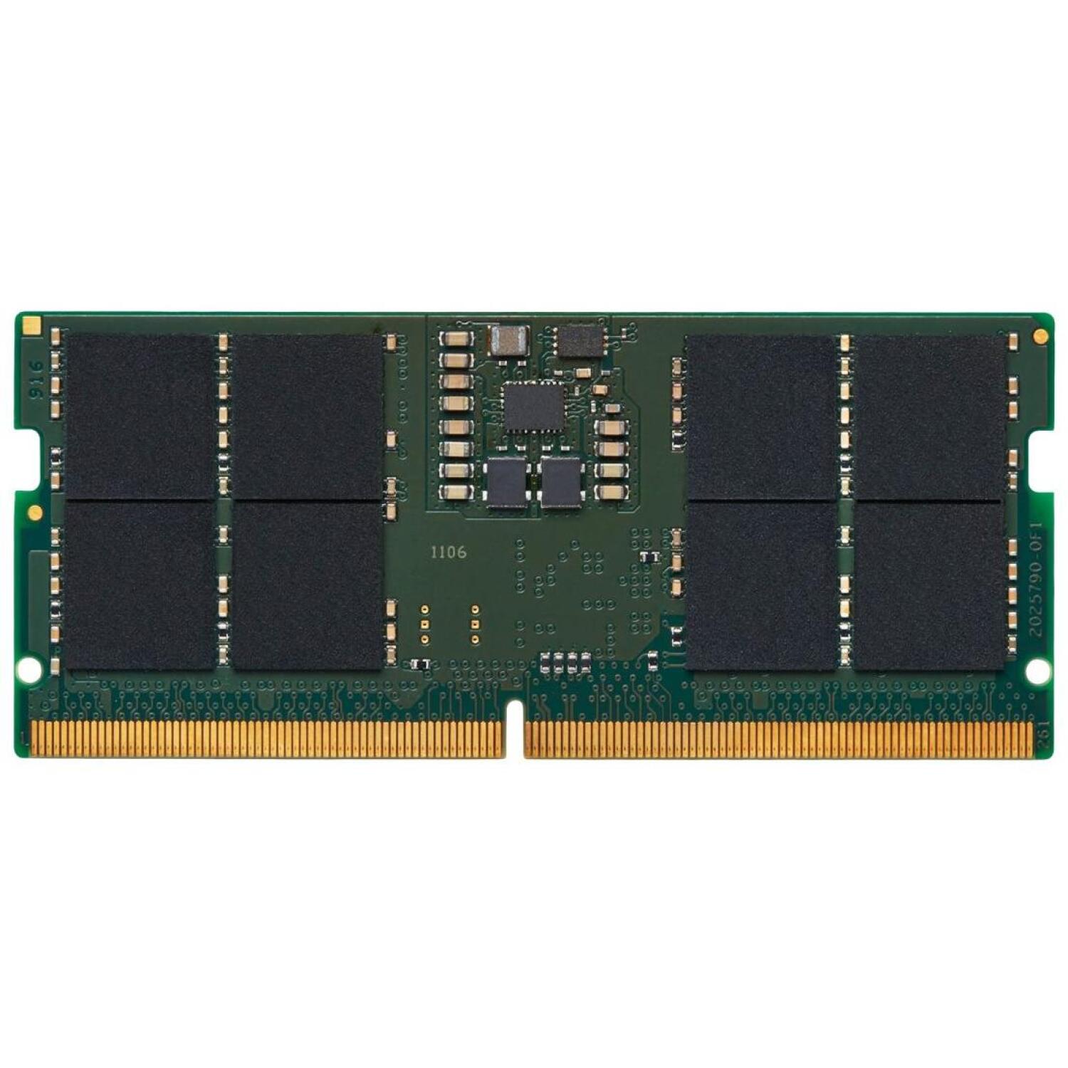 Kingston Модуль памяти KVR56S46BD8-32, 32 ГБ, DDR5, 5600 MT/s, SO-DIMM 262-pin, двухранговый, небуферизованный (KVR56S46BD8-32)