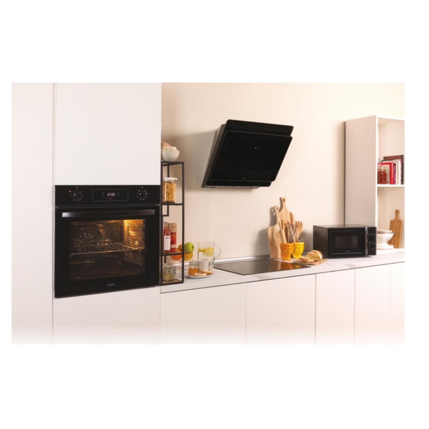 Candy Микроволновая печь CMW20SMB, 20 Л, 700 Вт, Свободно стоящая, Черная, Механический тип управления (CMW20SMB)