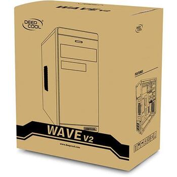 Deepcool Datora korpuss WAVE V2 DP-MATX-DPWAVE2, 1×USB3.0, 2×USB2.0, 1×Austiņas, 1×Mikrofons, 4 paplašināšanas sloti (DP-MATX-DPWAVE2)