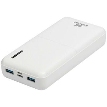 Rivacase Power Bank akumulators VA2572WHITE, 20000mAh, 20W, LiPo, QC 3.0, USB Type-C, 3x3A (VA2572WHITE)
