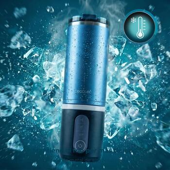 Cecotec Блендер Power Titanium Shake2Go A01_EU01_123296, 180 Вт, 0,6 л, 11,1 В, без BPA, нержавеющая сталь, USB Type-C (A01_EU01_123296)