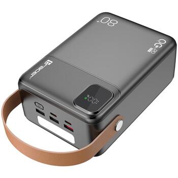 Tracer 47826 Prime-V8 80000mAh QC22.5W+PD20W Power Bank, Black (TRABAT47826)