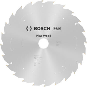 Bezvadu ripzāģa asmens PRO WOOD, 254 mm, 24 zobi, 2608837733 BOSCH (2608837733)
