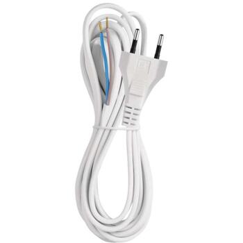 Emos Кабель питания S15273, 3м, 2x0,75мм2, белый, PVC, H03VVH2-F, 1 шт, подвешенный (S15273)