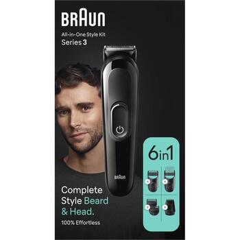 Braun Trimmeris MGK3420, bezvadu, 18 garuma pakāpes, akumulators, melns (MGK3420)