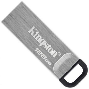Kingston DataTraveler Kyson DTKN/128GB, 128 ГБ, USB Type-A, USB 3.2 Gen 1, 200 МБ/с, 60 МБ/с, без крышки, металлический корпус (DTKN/128GB)