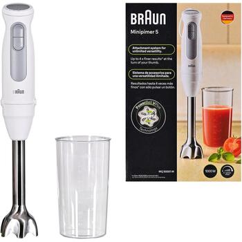Блендер Braun MultiQuick 5 MQ 50001M, 1000 Вт, 0,6 л, 21 скорость, лезвия из нержавеющей стали, эргономичная ручка (0X22111507)