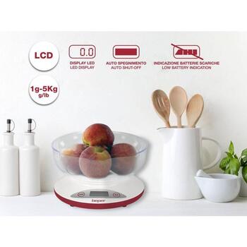 Beper Кухонные весы BP.802, 5кг, 1г, ЖК, функция тарирования, автоматическое отключение, чаша в комплекте (BP.802)