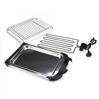 Jata электрический гриль BQ101R, 2400 W, 34 x 24 см, 2 уровня, нержавеющая сталь, легко чистится (BQ101R)