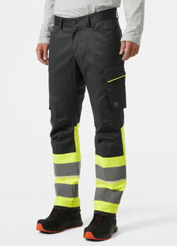 Helly Hansen сигнальные брюки Uc-me Work 77513_369-C50, CL1, желтый/черный, 76% полиэстер, 20% хлопок, 4% эластан, VizLite Dual (77513_369-C50)