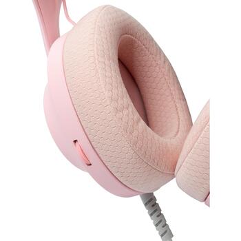 White Shark Провода игровая гарнитура PARROT PINK, 165g, Розовый, 1.8m, 121dB, 30Ω, 40mm, 2.0, 2 динамика, Выдвижной микрофон (PARROT PINK)