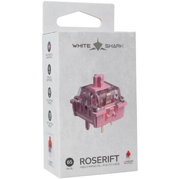 White Shark Механические переключатели ROSERIFT-65, 65 шт., 43г, 1,9мм, 4мм, 5 контактов, розовый (ROSERIFT-65)