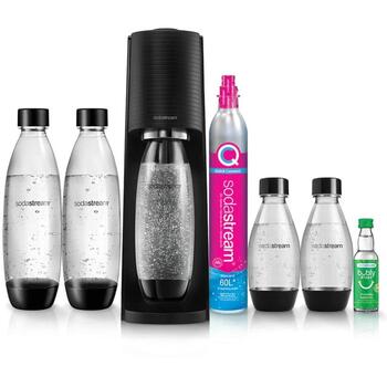 SodaStream Terra аппарат для газированной воды, черный, 1012811771, Quick Connect, Snap&Lock, беспроводной (1012811771)