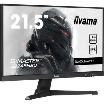 Iiyama monitors G2245HSU-B2, 54.6 cm 21.5 collas, 1920 x 1080, IPS, 100 Hz, 1 ms, Full HD, 300 cd/m², 16:9, LED, spēļu, melns (G2245HSU-B2)