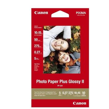Canon Foto papīrs PP-201 2311b003, 150mm, 100mm, 3:2, spīdīga, blīvums 260g/m2, 50 vienības (2311b003)