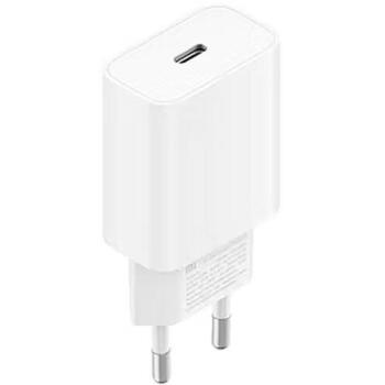 Xiaomi 20W ātrās uzlādes strāvas adapteris (Type-C) BHR08M8EU, 20 W, USB-C, ātrā uzlāde, balts (BHR08M8EU)