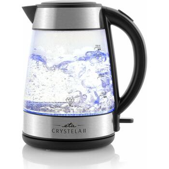 Eta Чайник Crystela II 1154 90000, 2200 W, 1.7 L, Стекло, 360° поворотная база, автоматическое отключение (ETA115490000)
