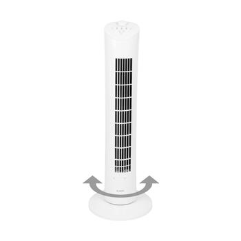 Eurom VTW 31 White башенный вентилятор для охлаждения помещений 60W осцилляция 3 скорости таймер чёрный (385625)