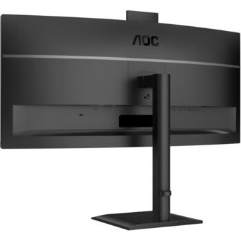 Aoc монитор CU34E4CW, 3440 x 1440, 120 Гц, 4 мс, 350 кд/м², 2xHDMI, USB-C, 90W PD, 5MP камера, KVM, черный (CU34E4CW)