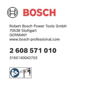 Urbjmašīnām/skrūvgriežiem, triecienurbjmašīnām/triecienskrūvgriežiem URBJPATRONA AR ATSLĒGU BOSCH 2608571010 (2608571010)