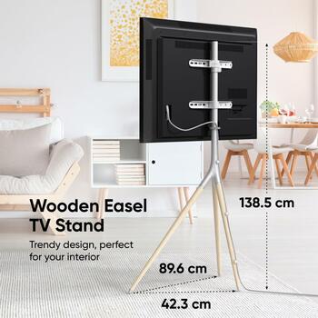 Onkron TV statīvs TS1220-W, 32-65'', 35 kg, VESA 100x100-400x400 mm, augstuma regulēšana 700-1200 mm, 360° pagrieziens, balts (TS1220-W)