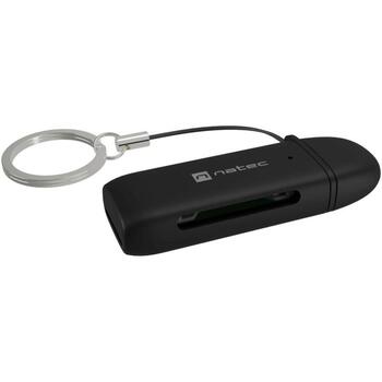 Natec SCARAB C NCZ-2365 картридер, USB-C 3.2 Gen 1, 5 Гбит/с, 2ТБ, 2 карты, черный (NCZ-2365)