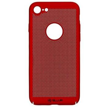 Tellur TLL121253 aizmugurējais vāciņš iPhone 8, sarkans, polikarbonāts, siltuma izkliede, aizsardzība pret skrāpējumiem (TLL121253)