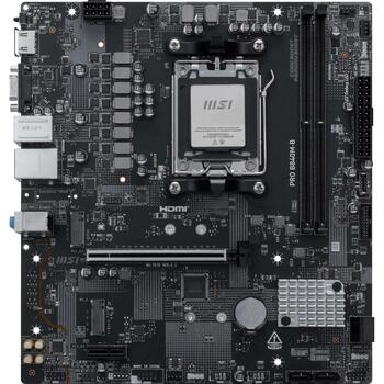Msi Mātesplate PRO B840M-B, AMD Ryzen 7000/8000/9000, DDR5 128 GB, 2x PCIe 4.0, 2.5G LAN, 7.1 audio, 4x SATA III (PRO B840M-B)