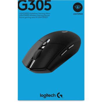 Logitech USB optiskā pele G305 910-005282, 12000 DPI, 400 IPS, 1 ms, 6 pogas, 250 stundu akumulatora darbības laiks (910-005282)