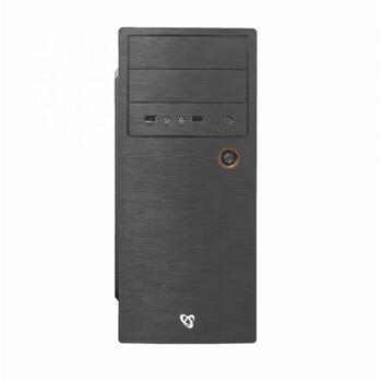 Sbox Datoru korpuss PCC-180, ATX Mid Tower, melna, 3100g, 2x5,25, 2x3,5, 2x2,5, USB 2.0 x 2, HD audio (PCC-180)