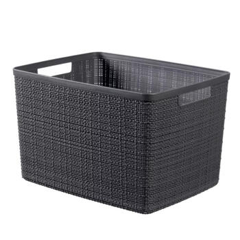 Корзина Jute L 20L 36x28x23см темно-серая 0801907G44 Curver (0801907G44)