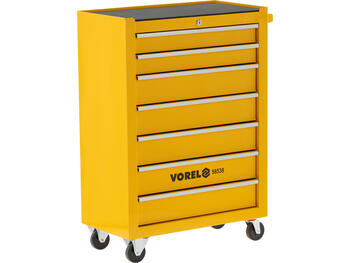 Vorel Instrumentu skapis 58538, 890x698x334 mm, 7 atvilktnes, 510x265x54 mm, 510x265x90 mm, 25 kg, 35 kg, tērauda loksne (58538)