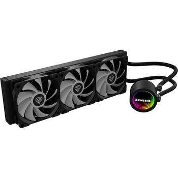 Genesis AIO šķidrumu dzesētājs NLG-2321, 360 mm, 80 cfm, 3 ventilatori, PWM atbalsts, ARGB ventilatori (NLG-2321)