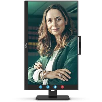 Aoc monitors Q27P3CW, 27 collu, 2560 x 1440, 75 Hz, 4 ms, 350 cd/m², 2 x HDMI, USB-C, 5MP web kamera, regulējams statīvs (Q27P3CW)