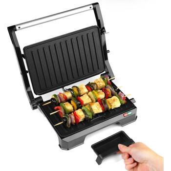 Progress Veselīga grila EK5854PVDE, 850W, 2 grilēšanas pozīcijas, nepiedegoša virsma, noņemama tauku paplāte, nesakarstoši rokturi (EK5854PVDE)