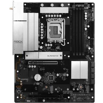 Asrock Mātesplate B860 ROCK WIFI 7, 8+1+1+1+1 jaudas fāzes, 4 x DDR5 DIMM, 1 PCIe 5.0 x16, 1 HDMI, 7.1 CH audio, 802.11be Wi-Fi 7 (B860 ROCK WIFI 7)
