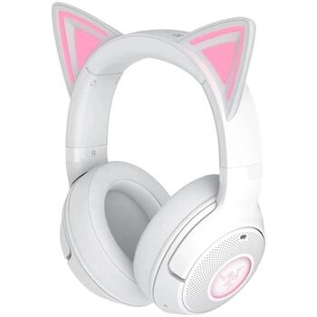 Razer наушники Kraken Kitty V2 BT RZ04-04860600-R3M1, 32 Ω, 20-20k Гц, Bluetooth 5.2, 40 ч, белый, беспроводные, накладные (RZ04-04860600-R3M1)