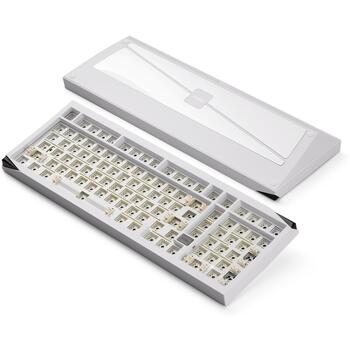 Akko Mineral 02 VIA DIY комплект, 405мм, 142мм, 47мм, 2460г, алюминий, белый, QWERTY, 8000мАч, USB+RF+BT, RGB (6925758632300)
