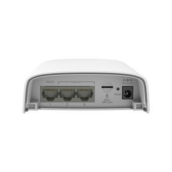 Omada 4G+ Cat6 AX3000 Wi-Fi 6 āra/iekštelpu vārti, TP-Link, ER703WP-4G-Outdoor, 300 Mbps, 2402 Mbps (5 GHz), 574 Mbps (2.4 GHz), 3 Gigabit WAN/LAN porti, 1 Nano SIM karšu slots, IP55 ūdensizturīgs (ER703WP-4G-Outdoor)