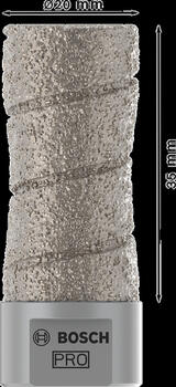 Mazām leņķa slīpmašīnām PRO CERAMIC DRY FRĒZES GRIEZNIS BOSCH 2608599011 (2608599011)