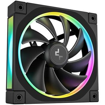 Deepcool šķidruma dzesētājs LQ360 ULTRA ARGB R-LQ360-BKASMC-G-1, 1.9 kg, 55 cfm, 3 ventilatori, PWM atbalsts, ARGB (R-LQ360-BKASMC-G-1)