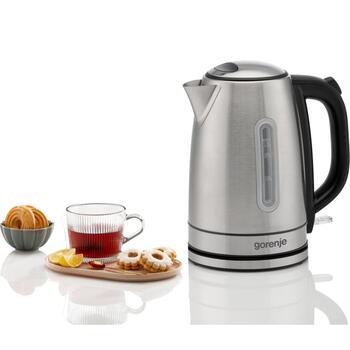 Gorenje K17DS электрический чайник для кипячения воды 2200W 1.7L 360° база автоотключение нержавеющая сталь (K17DS)