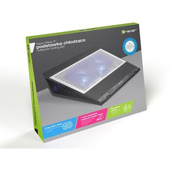 Tracer Охлаждающая подставка Officer 17 TRASTA46890, 17 дюймов, USB хаб, тихие вентиляторы (TRASTA46890)