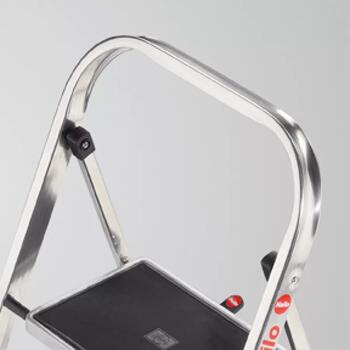 Hailo K70 StandardLine 034393801, salokāms pakāpienu soliņš, alumīnijs, 3 pakāpieni, drošības rokturis, 245 cm (034393801)