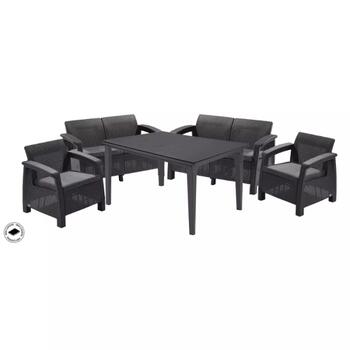 Keter Corfu Fiesta Set комплект садовой мебели 29198008939, 2 кресла, 2 дивана, стол, 54.34kg, устойчив к УФ (29198008939)