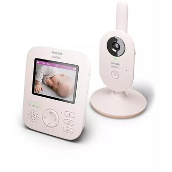 Philips Avent SCD881/26, цифровой видеоняня, ЖК-экран 2,8 дюйма, 7,2 см, радиус действия 300 м, ECO-режим, ночное видение, 2x зум (SCD881/26)